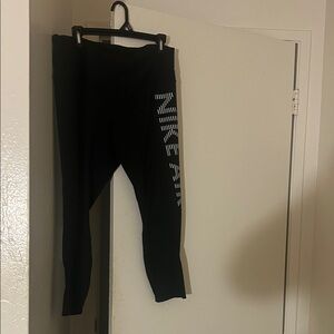 Nike Black Leggings with White Logo